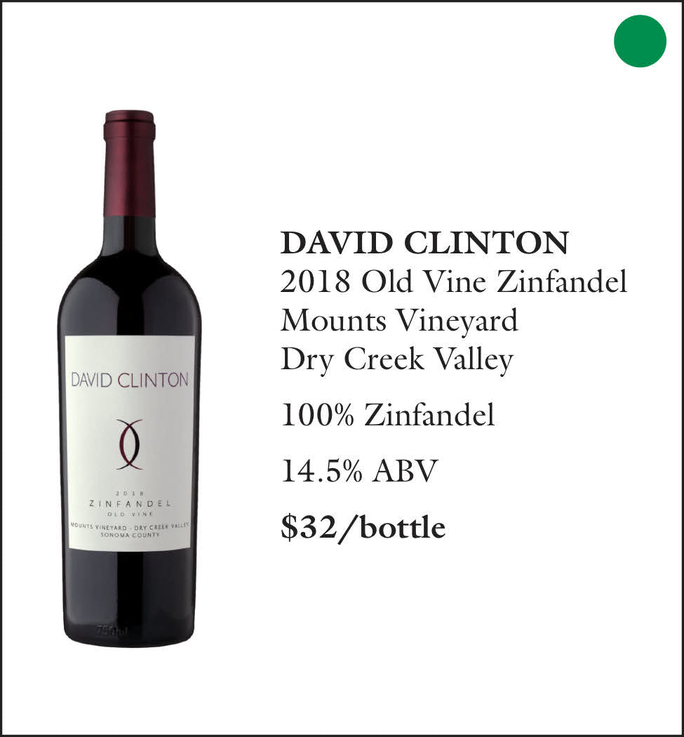 2018 David Clinton Old Vine Zinfandel