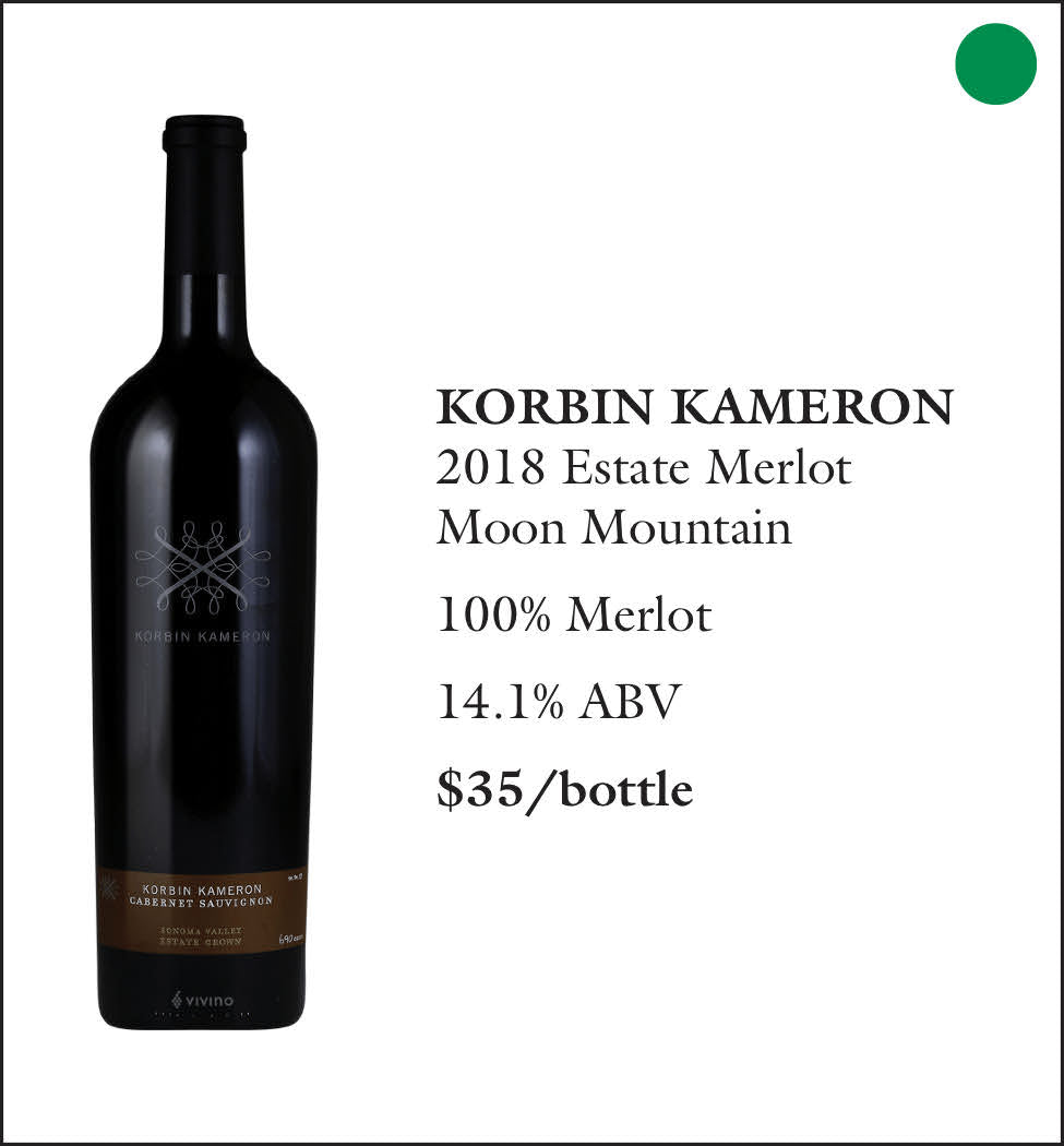2018 Korbin Kameron Merlot Moonridge Vineyard