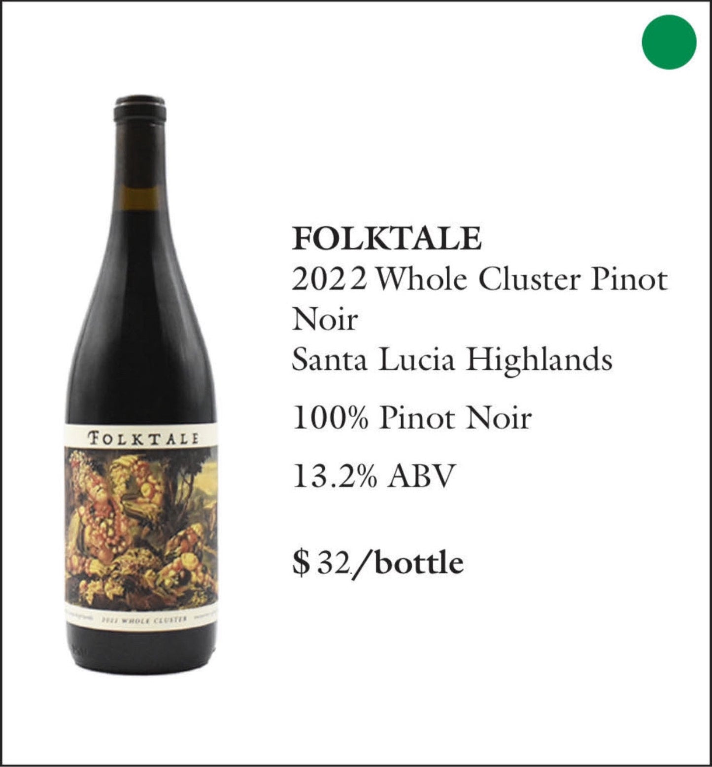 2022 Folktale Whole Cluster Pinot Noir