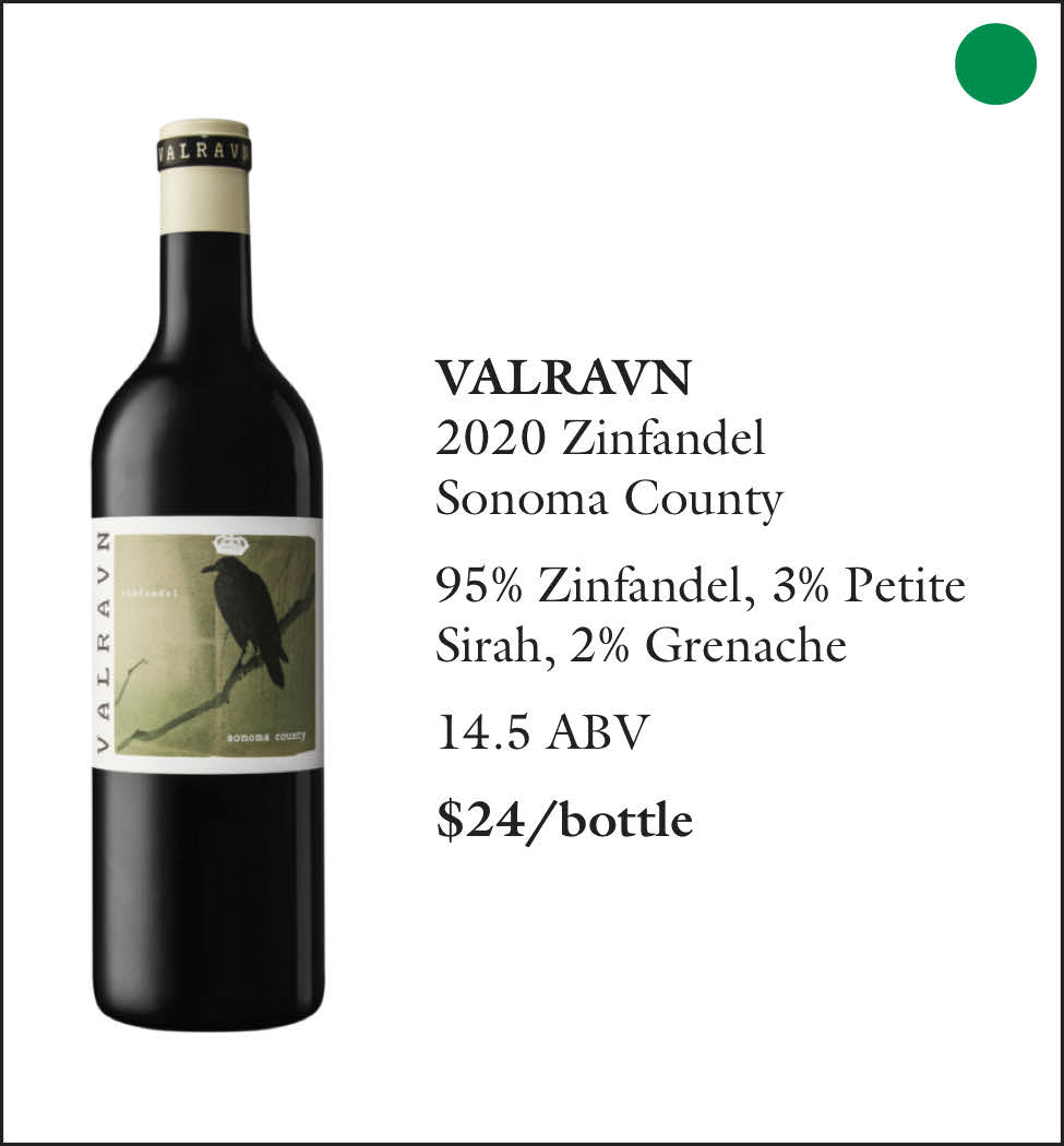 2020 Valravn Zinfandel Sonoma County