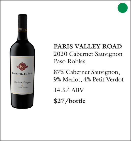 2020 Paris Valley Road Estate Cabernet Sauvignon