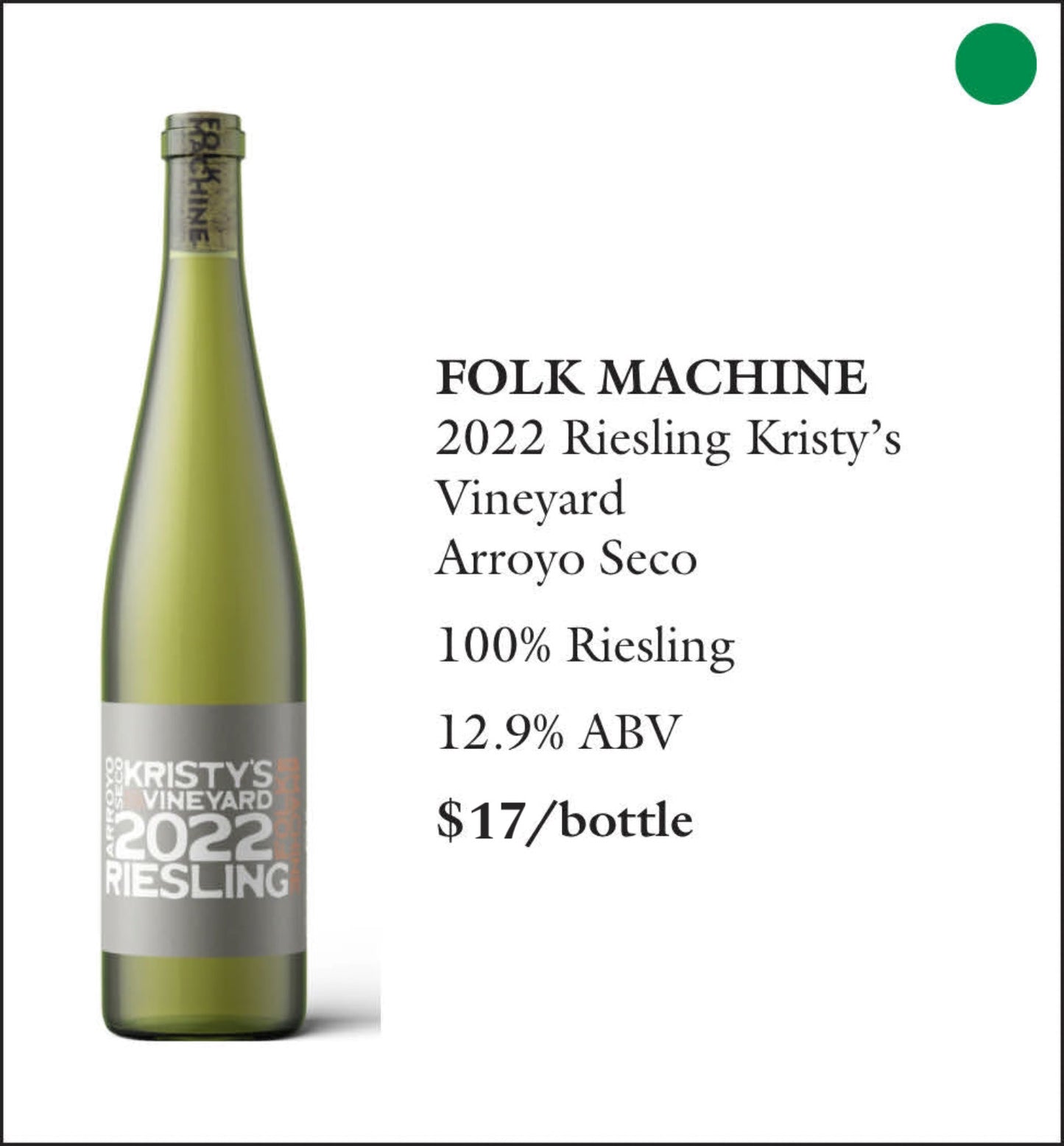 2022 Folk Machine Riesling